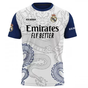 Camiseta con capucha blanca edición limitada DNA Champions League del Real Madrid Club de Fútbol RE5002 - Camiseta